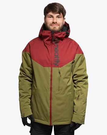 Pánska SNB & SKI bunda Meatfly Hoax Premium, Merlot/Green