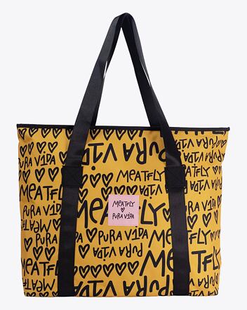 Plážová kabelka Meatfly X Pura Vida Skye, Yellow/Black