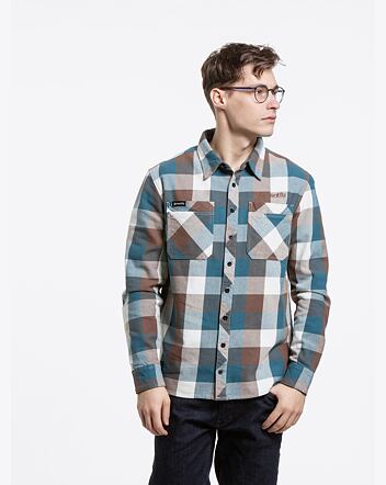 Pánska košeľa Meatfly Hunt 2.0 Premium, Blue/Brown