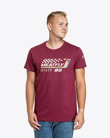 Pánske tričko Meatfly Racing Spirit, Dark Wine
