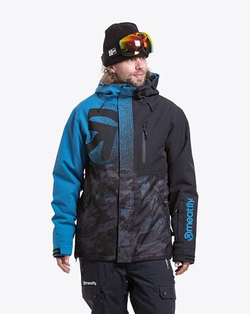 Pánska SNB & SKI bunda Meatfly Shader, Blue / Mossy Petrol