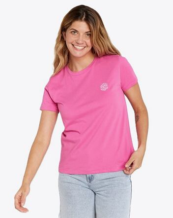 Dámske tričko Rip Curl Re-Entry Crew, Hot Pink