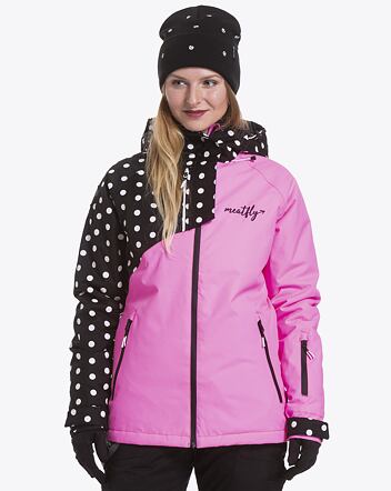 SNB & SKI bunda Meatfly Deborah 2, Pink Killer, White Dot
