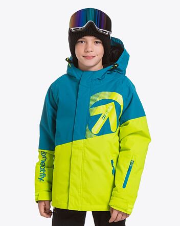 Detská SNB & SKI bunda Meatfly Bangito, Teal/Acid Lime