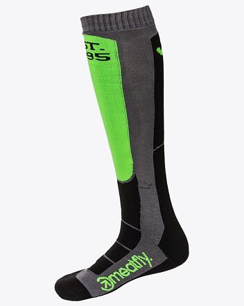 SNB & SKI ponožky Meatfly Leeway, Safety Green/Grey