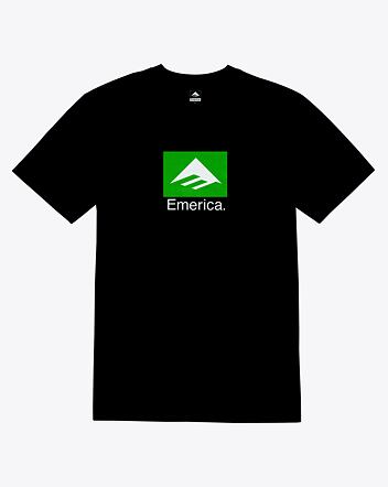 Pánske tričko Emerica Classic Combo Tee, Black