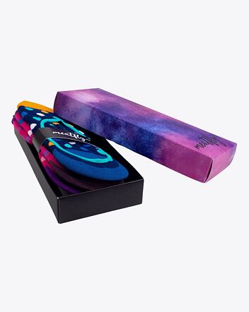 Ponožky Meatfly Low Socks Gift Pack, Navy / Fuchsia
