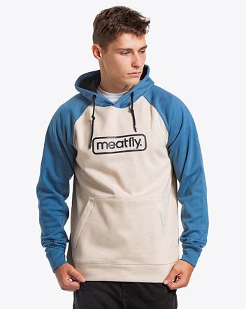 Pánska technická mikina Meatfly Gravel, Slate Blue/Sand