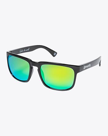 Slnečné okuliare Meatfly Gammy, Black Glossy/Green