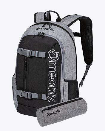 Batoh Meatfly Basejumper, Grey Heather / Black, 22 L