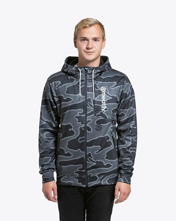 Pánska technická mikina Meatfly Lightyear, Morph Black