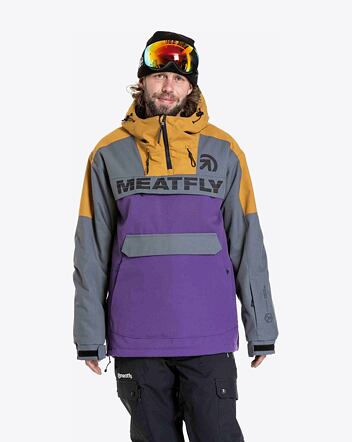 Pánska SNB & SKI bunda Meatfly Zenith, Dark Grey / Petunia
