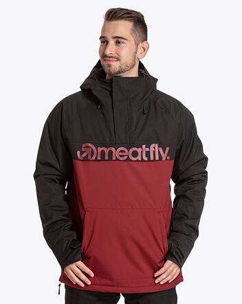 Pánska SNB & SKI bunda Meatfly Slinger Premium, Black/Merlot