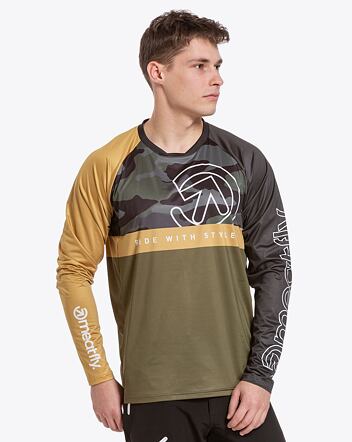 Pánsky bike dres Meatfly Liam, Olive/Brown