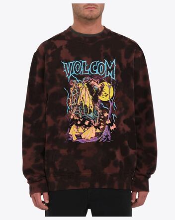 Pánska mikina Volcom Fa Max Sherman Crew, Bitter Chocolate