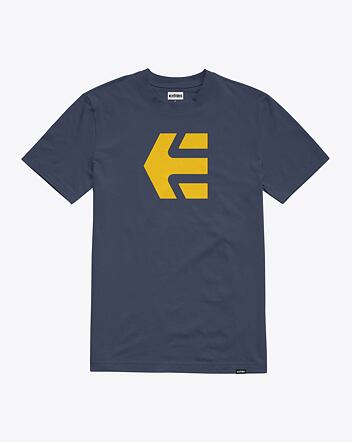 Pánske tričko Etnies Icon, Navy/Gold