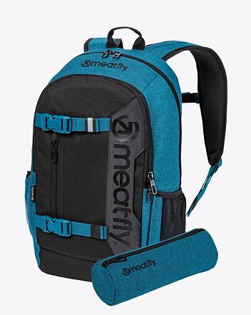 Batoh Meatfly Basejumper, Petrol Heather / Black, 22 L