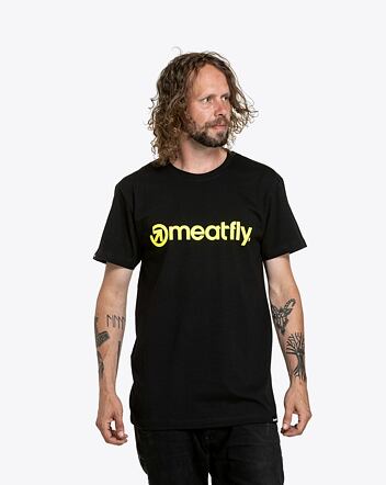 Pánske tričko Meatfly Joe, Black/Lime