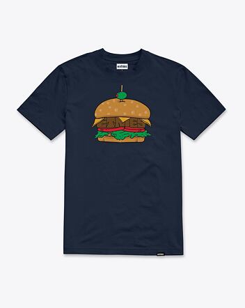 Pánske tričko Etnies Etnies Burger Tee, Navy