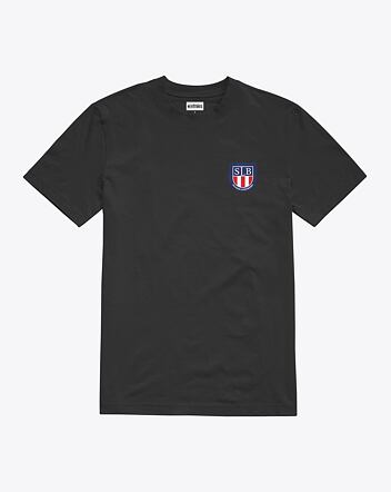 Pánske tričko Etnies Slb X Etnies Crest Tee, Black