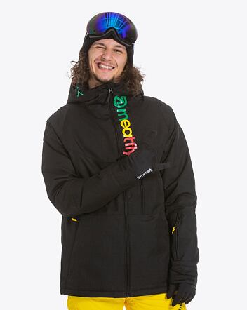 Pánska SNB & SKI bunda Meatfly Hoax, Black Rasta