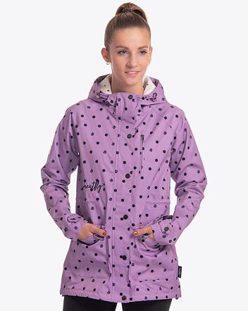 Dámska street bunda Meatfly Xita, Purple Dots