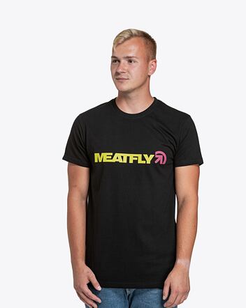 Pánske tričko Meatfly Logex, Lime/Black