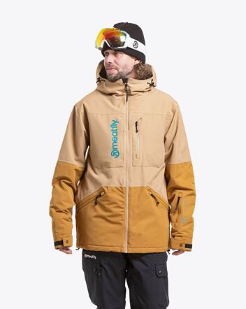 Pánska SNB & SKI bunda Meatfly Helios, Tan / Wood