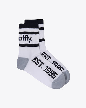 Ponožky Meatfly Basic Long Socks - CO, B - White