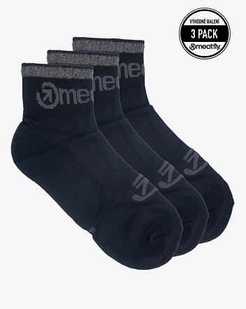Ponožky Meatfly Middle Triple Pack, Black