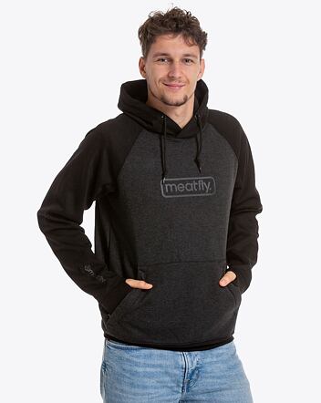 Pánska technická mikina Meatfly Gravel, B - Heather Black, Black