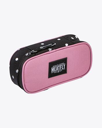 Peračník Meatfly Pencil Case, Dusty Rose/Black Dots