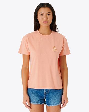 Dámske tričko Rip Curl The Tropics Relaxed, Light Coral