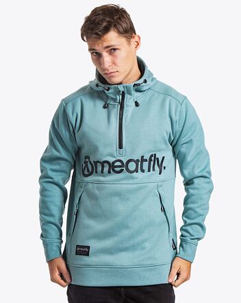 Pánska technická mikina Meatfly Tason, Dusty Mint