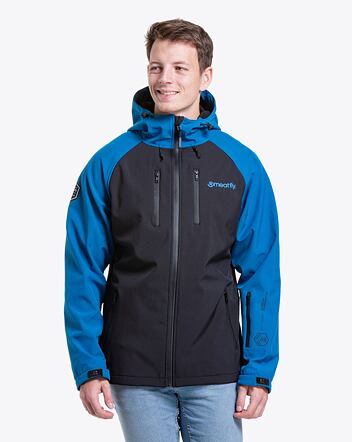 Pánska softshell bunda Meatfly Rasmussen, Ocean Blue/Black
