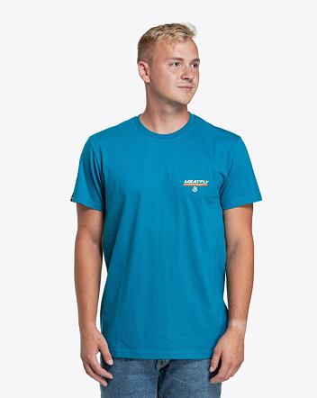 Pánske tričko Meatfly Racing Spirit, Funky Blue