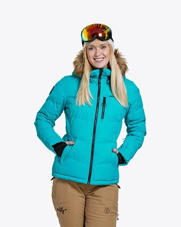 Dámska SNB & SKI bunda Meatfly Bonie, Turquoise