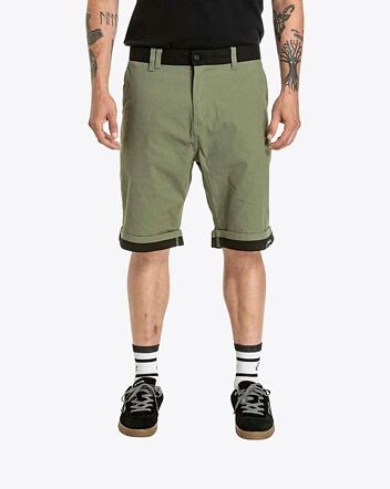Pánske kraťasy Meatfly Barry 2.0, Olive / Black Ripstop