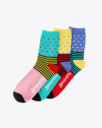 Ponožky Meatfly Stripes Dot socks - S19, Triple pack