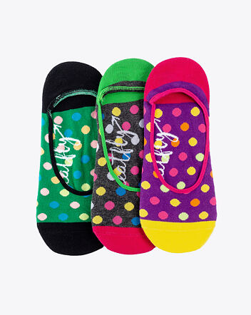 Ponožky Meatfly Low socks - Triple pack, B/ Big Dots 1