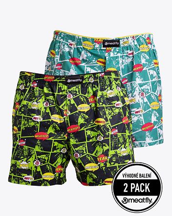 Pánske boxerky Meatfly Agostino, Green Comics