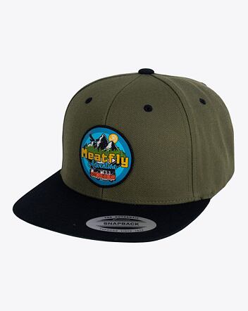 Šiltovka Meatfly Flanker Snapback, Adventure Olive/Black