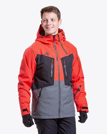 Pánska SNB & SKI bunda Meatfly Cronos, Ferrari Red/Dark Grey
