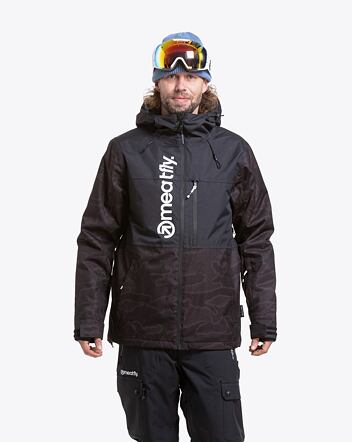 Pánska SNB & SKI bunda Meatfly Manifold, Morph Black