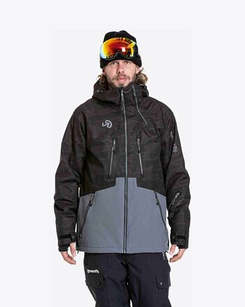 Pánska SNB & SKI bunda Meatfly Cronos, Morph Black