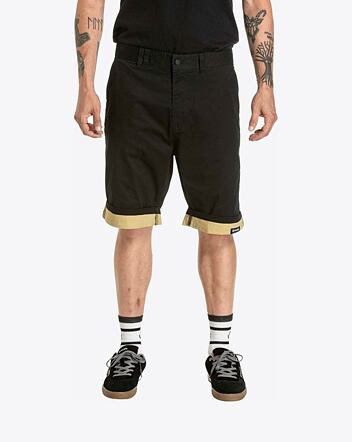 Pánske kraťasy Meatfly Barry 2.0, Black / Latte