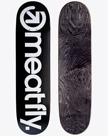 Skateboardová doska Meatfly MF Brand Logo, Black/White, Medium