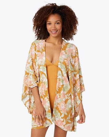 Dámske šaty Rip Curl Always Summer Kimono, Gold