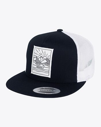 Šiltovka Meatfly Thunderbolt Trucker, Sunny Black/White