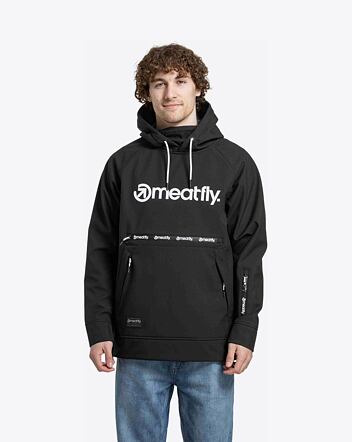 Pánska softshell bunda Meatfly Jax, Black/White